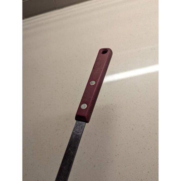 Vintage Ekco Forge Stainless Steel 3 Prong Meat Utility Fork Red Handle 11 1/4" - Picture 8 of 13